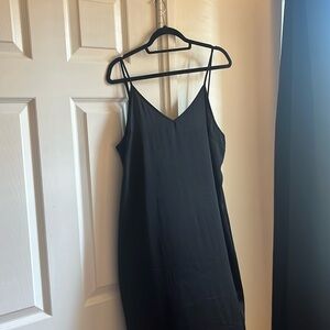 Classic black slip dress